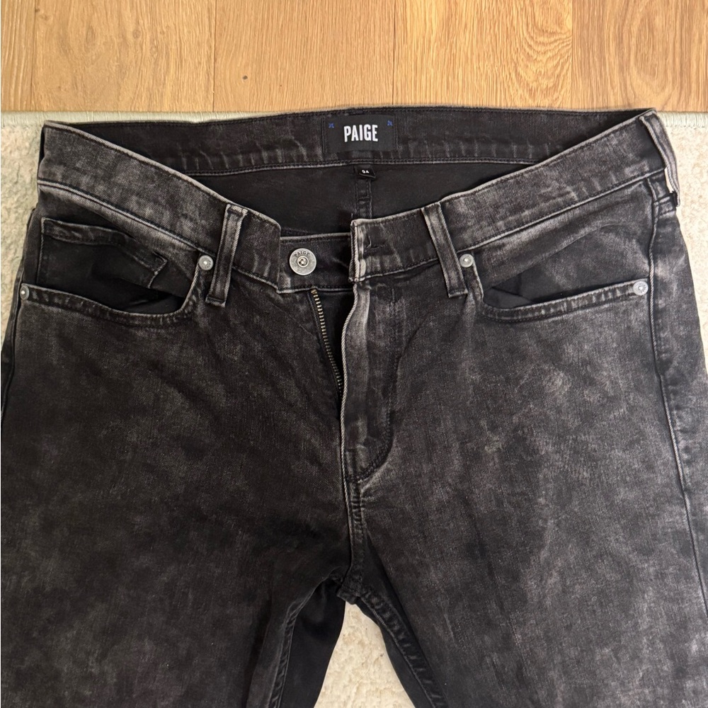 PAIGE Men's Croft Charcoal Slim Jeans